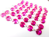 Metallic Fuchsia Pink Chandelier Crystal Garland Yard of Prisms - ChandelierDesign
