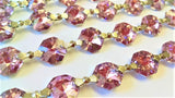 Metallic Pink Chandelier Crystal Garland Yard of Prisms - ChandelierDesign