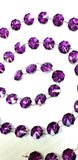 Metallic Purple Yard Chandelier Crystals Garland, Ring Connectors - ChandelierDesign