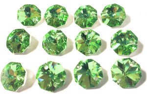 Metallic Spring 14mm Octagon Beads, Chandelier Crystals 2 Holes - ChandelierDesign
