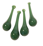 Handmade Opaline Jade Dark Green Glass Drops for Chandelier Crystals, Pack of 4 - Chandelier Design