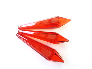 Orange 80mm Icicle Chandelier Crystals Prism - ChandelierDesign
