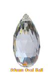 Clear Faceted Oval Ball Chandelier Crystal Prism