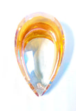 Iridescent Peach & Clear 50mm Teardrop Chandelier Crystals, Pack of 5 - ChandelierDesign
