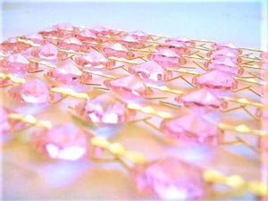 Pink Chandelier Crystal Garland Yard of Prisms - ChandelierDesign