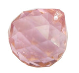 Pink Chandelier Crystal Faceted Ball Prism