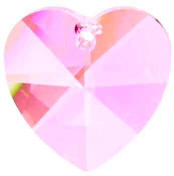 Pink Heart Chandelier Crystals Prisms 28mm Pack of 5 - ChandelierDesign