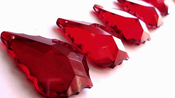 Metallic Red Chandelier Crystal Garland Yard of Prisms – ChandelierDesign