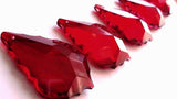 Red French Cut Chandelier Crystals Pack of 5 - ChandelierDesign