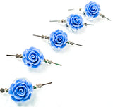  Dusty Blue Chandelier Roses Pack of 5 Crystals, Shabby Chic Rose Chandelier Decoration 81G- Chandelier Design