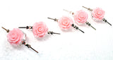 Pink Chandelier Roses Pack of 5 Crystals, Shabby Chic Rose Chandelier Decoration 82G