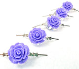 Violet Chandelier Roses Pack of 5 Crystals, Shabby Chic Rose Chandelier Decoration -81C - Chandelier Design