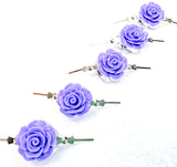 Violet Chandelier Roses Pack of 5 Crystals, Shabby Chic Rose Chandelier Decoration -81C - Chandelier Design