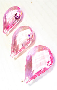 Pink Round French Cut Chandelier Crystals, 50mm Pack of 5 - ChandelierDesign