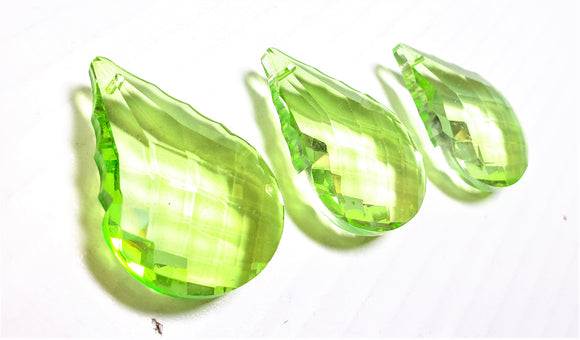 Spring Green Round French Cut Chandelier Crystals, 50mm Pack of 5 - ChandelierDesign