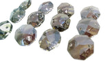 Satin Grey 14mm Octagon Beads Chandelier Crystals 2 Holes - ChandelierDesign