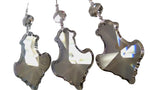 Satin Grey Pendant Chandelier Crystal Ornament, Asfour Lead Crystal #915, Pack of 5 - ChandelierDesign