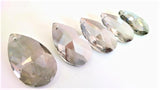 Satin Grey Teardrop Chandelier Crystals, Asfour #872, Pack of 5 - ChandelierDesign
