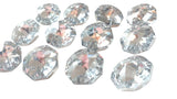 Metallic Silver 14mm Octagon Beads Chandelier Crystals 2 Holes - ChandelierDesign