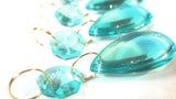 Light Aqua Smooth Teardrop Chandelier Crystals Ornament, Pack of 5 - ChandelierDesign