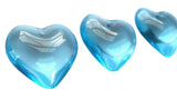 Sky Blue Smooth Heart 25mm Chandelier Crystals Pack of 5 - ChandelierDesign