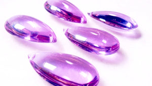 Lilac Purple Smooth Teardrop Chandelier Crystals, Pack of 5 - ChandelierDesign