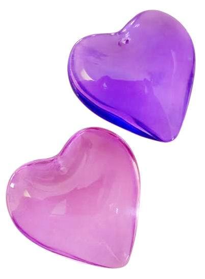 Smooth Heart Violet and Lilac Chandelier Crystals 35mm - ChandelierDesign