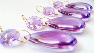Lilac Smooth Teardrop Chandelier Crystals Ornament - ChandelierDesign