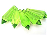 Spring Green Icicle Chandelier Crystals, Pack of 5 Pendants - ChandelierDesign