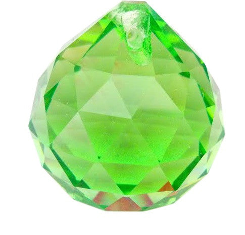 Spring Green Chandelier Crystals Faceted Ball Prism - ChandelierDesign