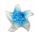 Glass Lampwork STARFiSH Pendants, Purple Aqua Pink Green Gold - ChandelierDesign