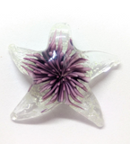 Glass Lampwork STARFiSH Pendants, Purple Aqua Pink Green Gold - ChandelierDesign
