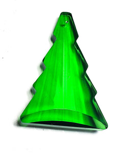 Green Christmas Tree Chandelier Crystals, Green Pine Tree Suncatcher - ChandelierDesign