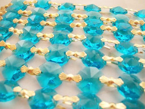 Aquamarine Chandelier Crystal Garland Yard of Prisms - ChandelierDesign