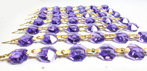 Violet Purple Chandelier Crystal Garland Yard of Prisms - ChandelierDesign