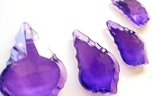 Violet French Cut Chandelier Crystals Pack of 5 - ChandelierDesign