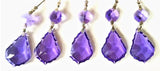 Violet French Cut Chandelier Crystals Pack of 5 Ornaments - ChandelierDesign