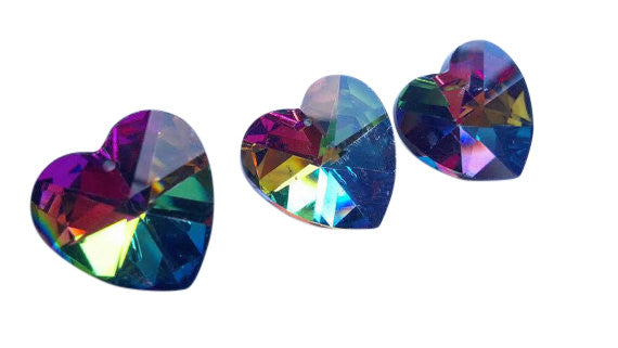 Vitrail Rainbow Heart Chandelier Crystals Pack of 5 - ChandelierDesign