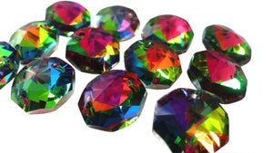 Vitrail Rainbow 14mm Octagon Beads Chandelier Crystals 2 Holes - ChandelierDesign