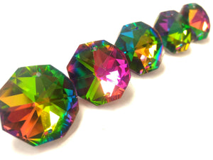 Vitrail Rainbow Octagon Beads 30mm Chandelier Crystals, Pack of 5 - ChandelierDesign