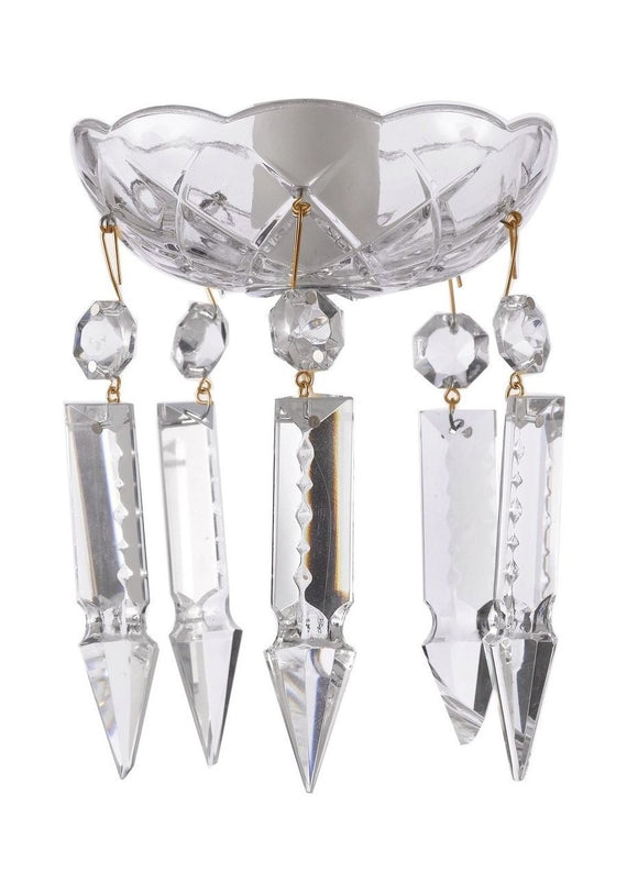 Clear Crystal Bobeche with 76mm Spears Crystals for Chandelier - ChandelierDesign