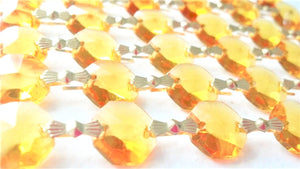 Yellow Chandelier Crystal Garland Yard of Prisms - ChandelierDesign