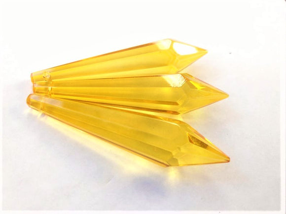 Yellow Icicle Chandelier Crystals, Pendants Pack of 5 - ChandelierDesign