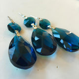 Zircon Blue Teardrops Chandelier Crystals Ornaments, Pack of 5 - ChandelierDesign
