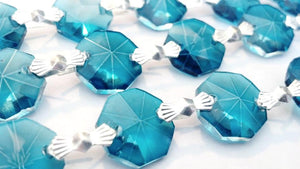 Zircon Blue Chandelier Crystal Garland Yard of Prisms - ChandelierDesign